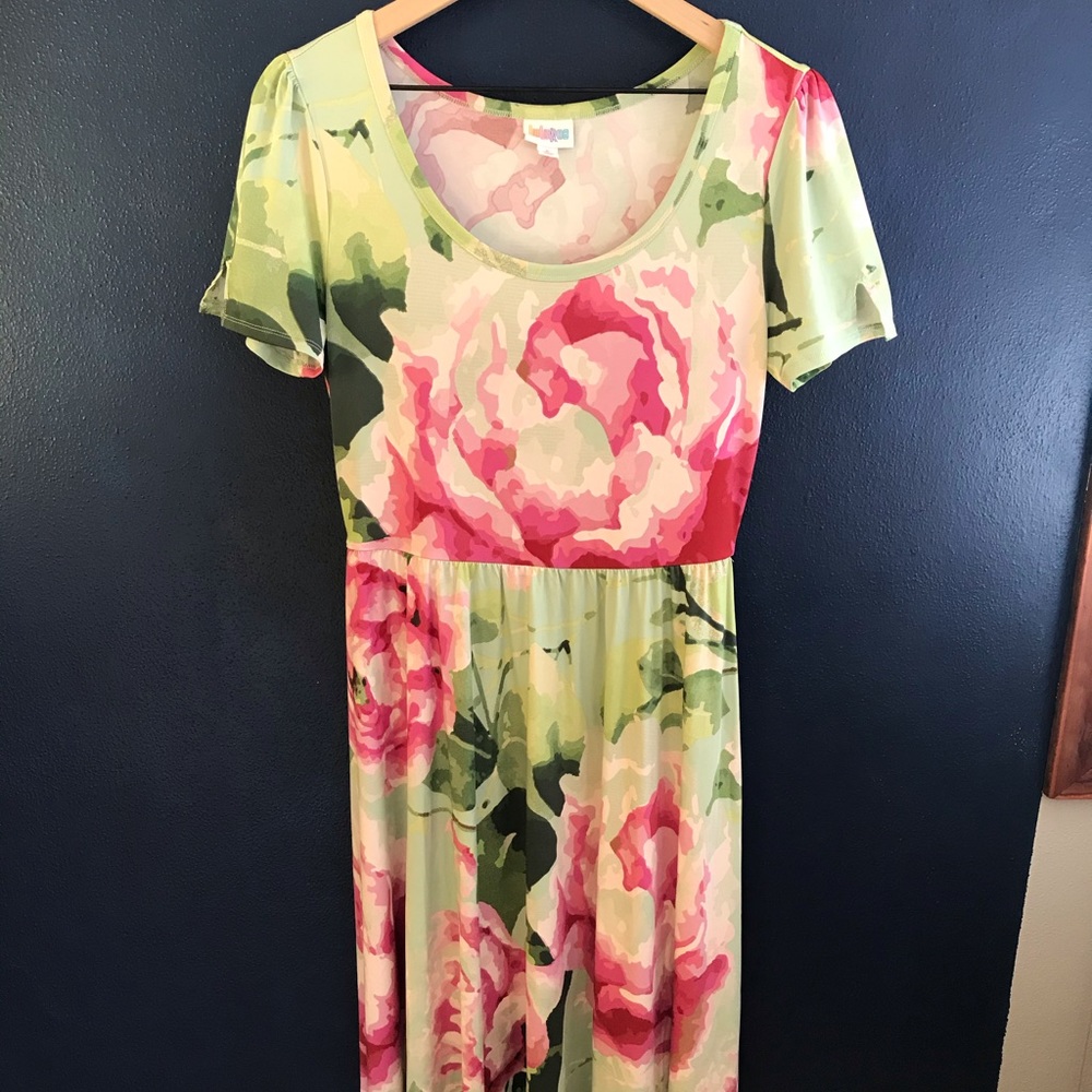 LuLaRoe Floral Riley Midi Dress